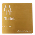 Ada Braille Sign Lifted Letters Plaque Metal Bead